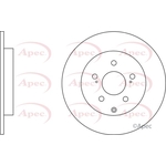 Apec Red Solid Brake Disc (DSK3116) Fits: Toyota