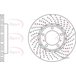 Apec Vented Brake Disc - Drilled (DSK3126) Fits: Porsche