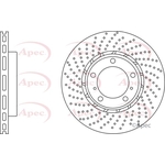 Apec Vented Brake Disc - Drilled (DSK3127) Fits: Porsche