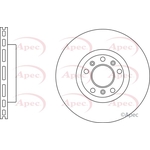 Apec Red Vented Brake Disc (DSK3130) Fits: Peugeot