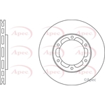 Apec Red Vented Brake Disc (DSK3134) Fits: Mitsubishi