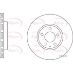 Apec Red Vented Brake Disc (DSK3137) Fits: Mazda