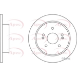 Apec Red Solid Brake Disc (DSK3144) Fits: Ssangyong