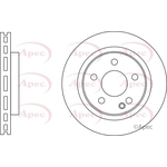 Apec Red Vented Brake Disc (DSK3150) Fits: Mercedes