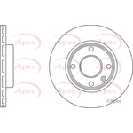 Apec Red Vented Brake Disc (DSK3180)