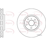 Apec Red Vented Brake Disc (DSK3196) Fits: Mercedes