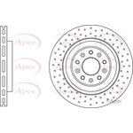 Apec Vented Brake Disc - Drilled (DSK3218) Fits: Jaguar
