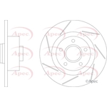 Apec Solid Brake Disc - Slotted (DSK3234) Fits: Renault