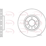 Apec Red Vented Brake Disc (DSK3243)