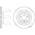 Apec Red Vented Brake Disc (DSK3244) Fits: Land Rover