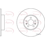 Apec Solid Brake Disc (DSK3259) Fits: Peugeot