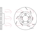 Apec Vented Brake Disc - Slotted (DSK3265) Fits: Porsche
