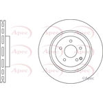 Apec Red Vented Brake Disc (DSK3273) Fits: Mercedes