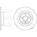 Apec Red Solid Brake Disc (DSK3281) Fits: Land Rover
