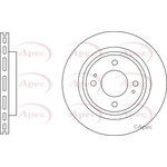 Apec Red Vented Brake Disc (DSK3282) Fits: Mitsubishi