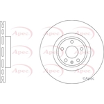 Apec Red Vented Brake Disc (DSK3284)