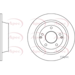 Apec Red Solid Brake Disc (DSK3291) Fits: Ssangyong