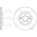 Apec Red Vented Brake Disc (DSK3292) Fits: Ssangyong