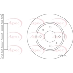 Apec Red Vented Brake Disc (DSK3299) Fits: Mitsubishi
