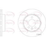 Apec Red Vented Brake Disc (DSK3311)