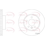 Apec Red Vented Brake Disc (DSK3312)