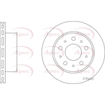 Apec Vented Brake Disc (DSK3331) Fits: Fiat