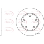 Apec Red Solid Brake Disc (DSK3334) Fits: Ford