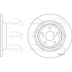 Apec Red Solid Brake Disc (DSK3337) Fits: Ford