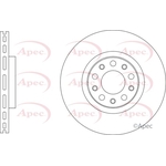 Apec Red Vented Brake Disc (DSK3338) Fits: Alfa Romeo