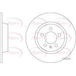Apec Red Solid Brake Disc (DSK3340) Fits: Audi