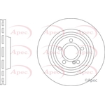 Apec Red Vented Brake Disc (DSK3342) Fits: Mercedes