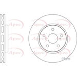 Apec Vented Brake Disc (DSK3373) Fits: Toyota