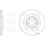 Apec Red Vented Brake Disc (DSK3386) Fits: Alfa Romeo