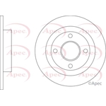 Apec Red Solid Brake Disc (DSK3393) Fits: Ford