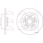 Apec Solid Brake Disc (DSK3397) Fits: Renault