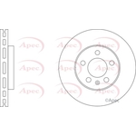 Apec Red Vented Brake Disc (DSK3401)