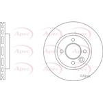 Apec Red Vented Brake Disc (DSK3408) Fits: MG