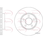 Apec Red Vented Brake Disc (DSK3417) Fits: 0