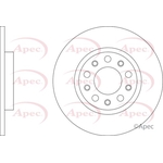Apec Red Solid Brake Disc (DSK3419) Fits: Jeep