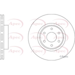 Apec Red Vented Brake Disc (DSK3422)