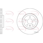 Apec Red Vented Brake Disc (DSK3442) Fits: 0