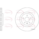 Apec Red Vented Brake Disc (DSK3445)