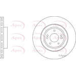 Apec Red Vented Brake Disc (DSK3457) Fits: Kia
