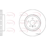 Apec Red Vented Brake Disc (DSK3475) Fits: BMW