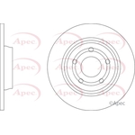 Apec Red Solid Brake Disc (DSK3481) Fits: Ford