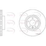 Apec Red Vented Brake Disc (DSK3492) Fits: Land Rover