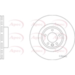 Apec Red Vented Brake Disc (DSK3493) Fits: Land Rover