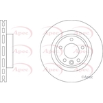 Apec Red Vented Brake Disc (DSK3494) Fits: Land Rover