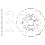 Apec Red Vented Brake Disc (DSK3500) Fits: VW