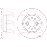 Apec Red Vented Brake Disc (DSK3519) Fits: MG